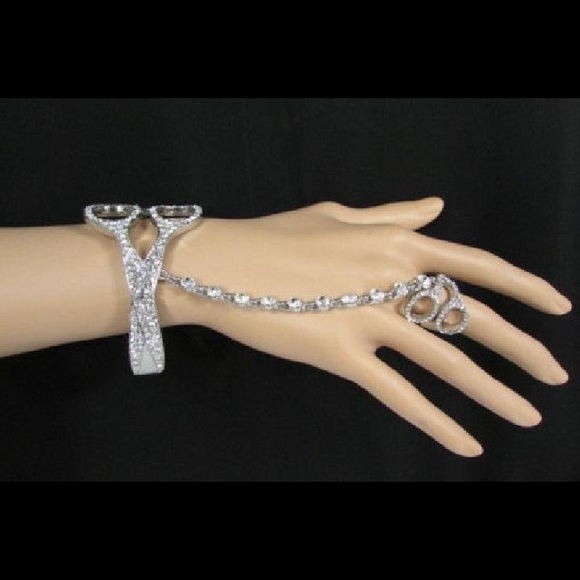 Jewelry - Scissor statement bracelet and ring combo